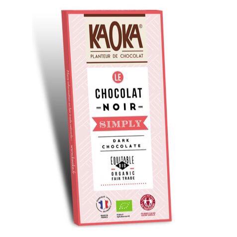 Chocolat noir 58% simply - 80g, Kaoka