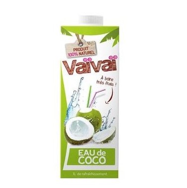 Vaïvaï Eau de coco sans sucres ajoutés bio 1 L- bio Maroc